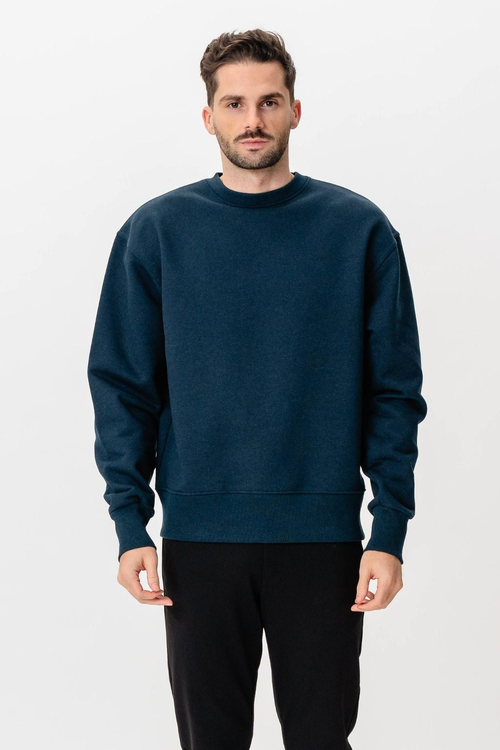 Heavy Crewneck - Mottled Navy
