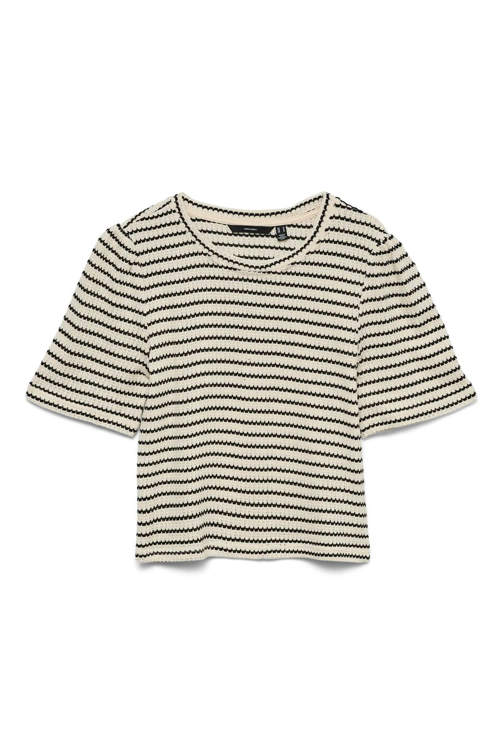 Ohia Top 2/4 con scollo a O - Nero