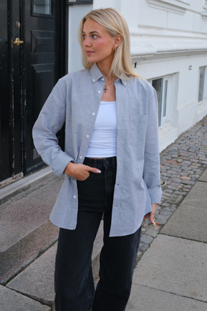 Fidanzato oxford camicia - grigio