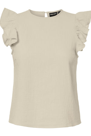 Top Sastina con scollo a O - Fodera argento