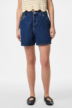 Abbi Shorts - denim blu medio