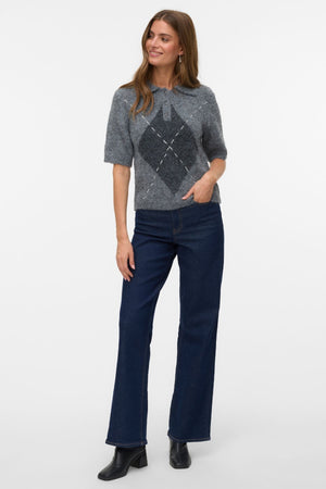 Pullover Poloneck 2/4 Bliss - Melange grigio medio