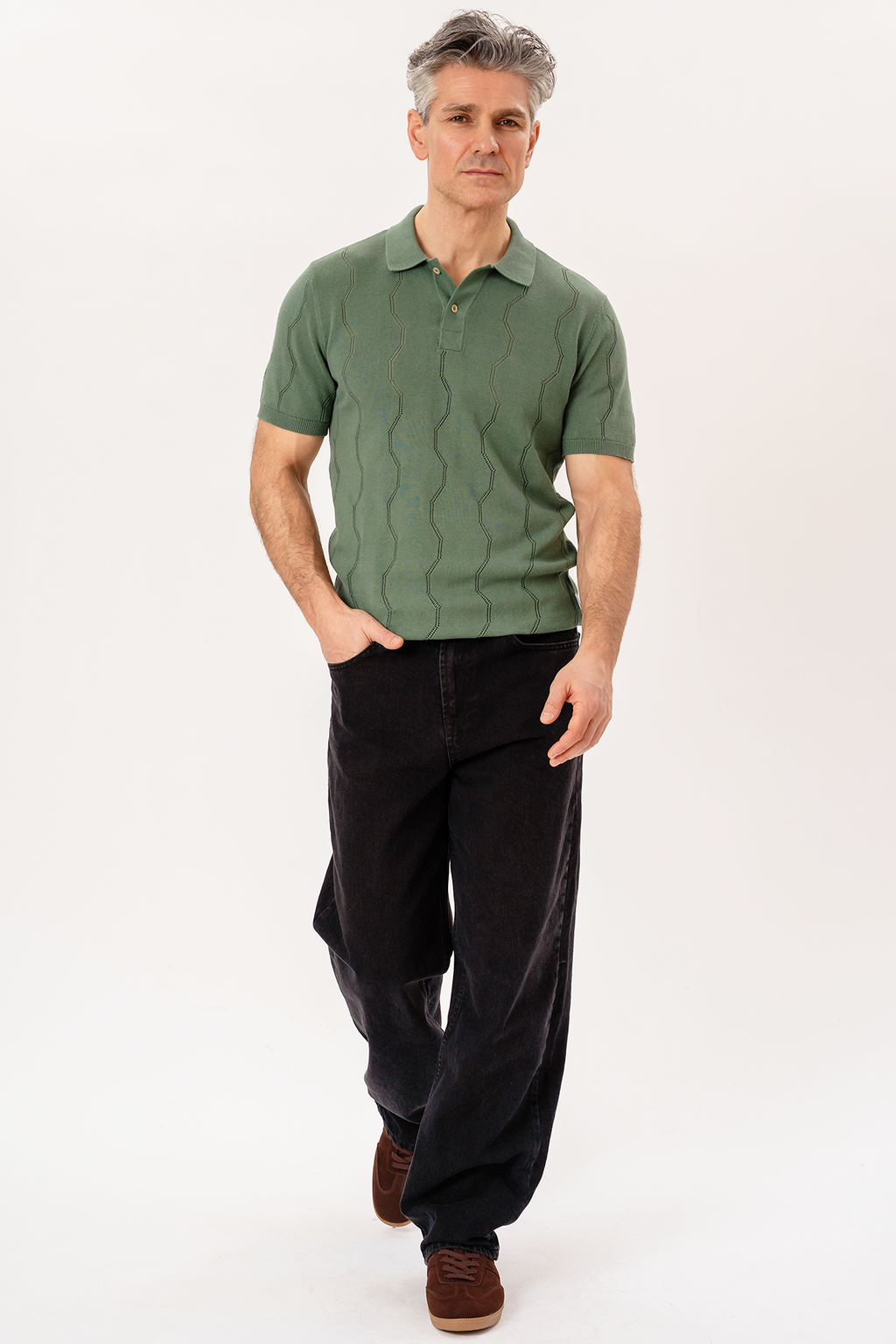 Duran Knit Polo - Green
