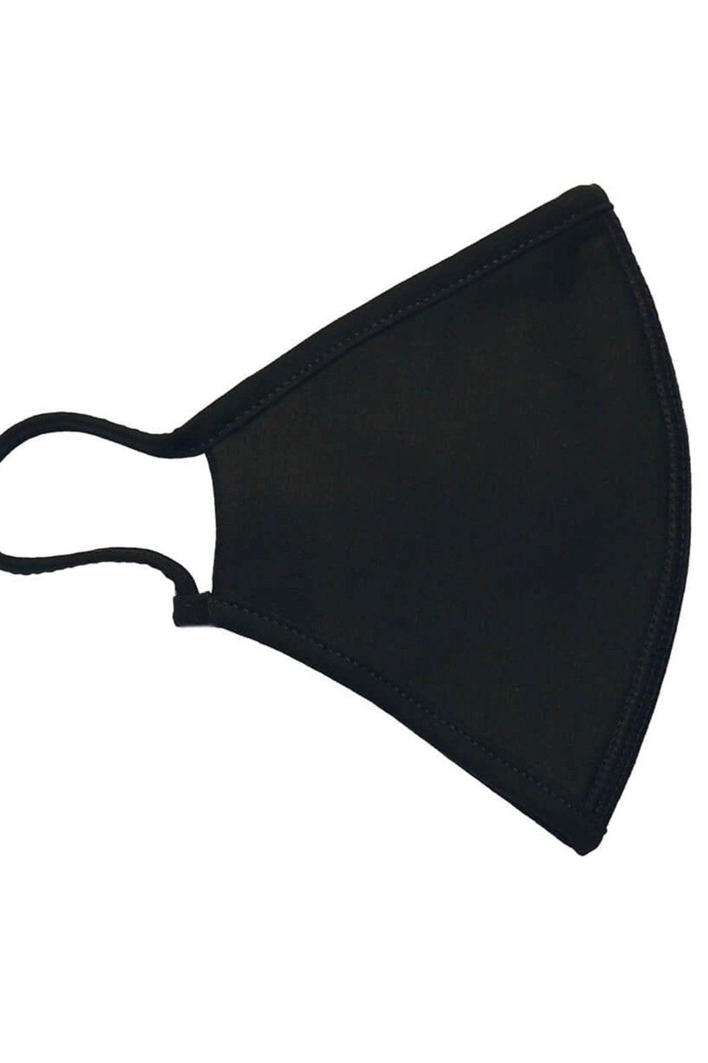 10 pezzi. Maschera in tessuto con 3 strati - nero (cotone organico)