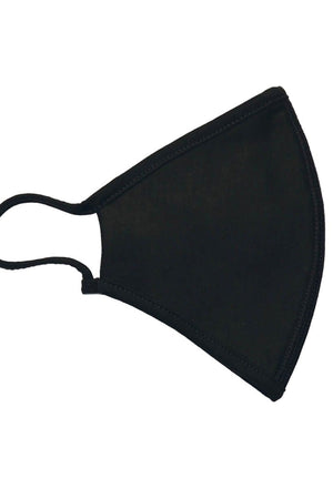 10 pezzi. Maschera in tessuto con 3 strati - nero (cotone organico)