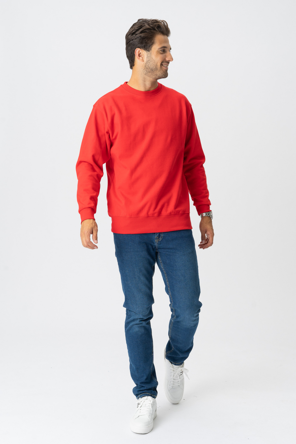 Crewneck di base - Red della Danimarca