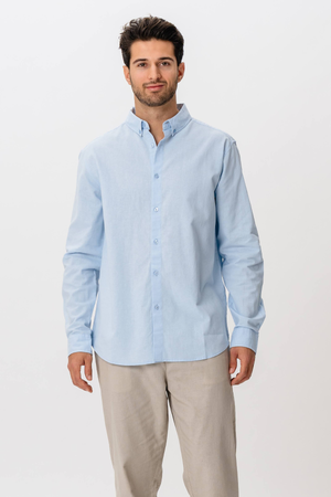 Camicia di lino - azzurro