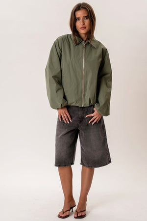 Ines Short Jacket - Khaki