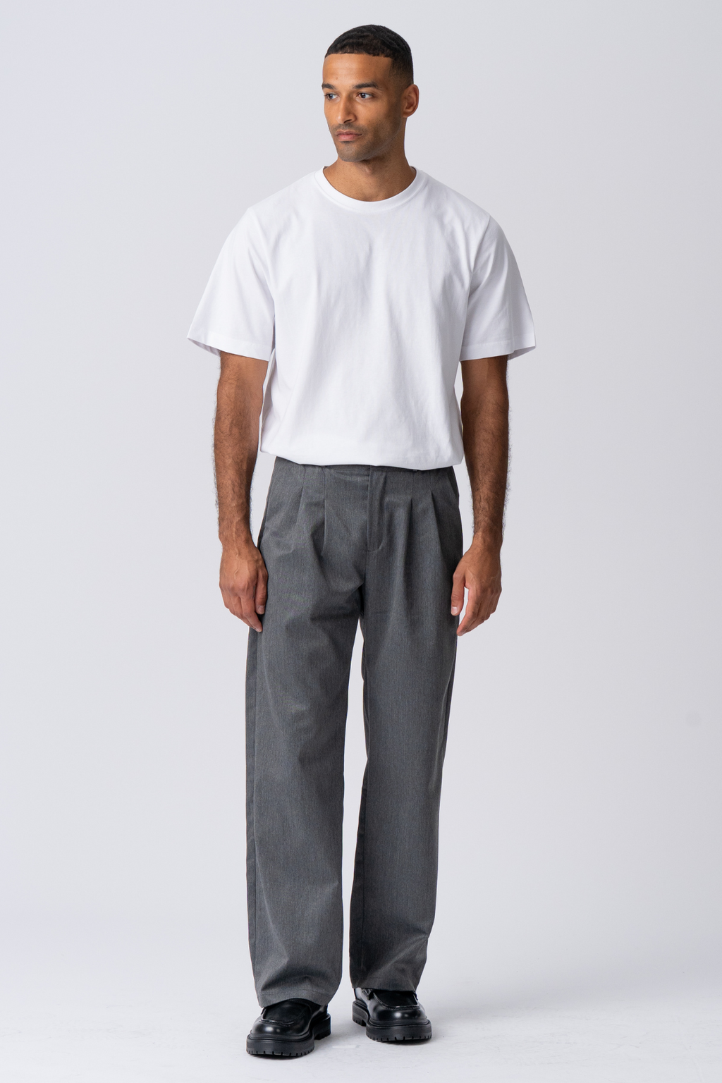 Abito ampio a pieghe Pants - Grigio chiaro