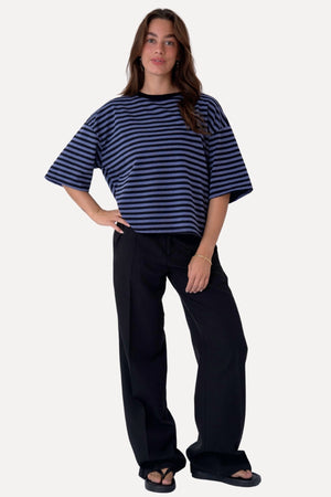 Maglietta Zoe- Nero/Blu denim