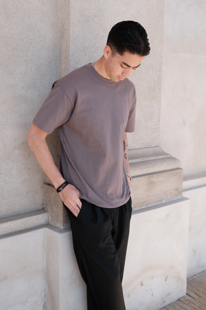 T-shirt squadrata - Grigio scuro
