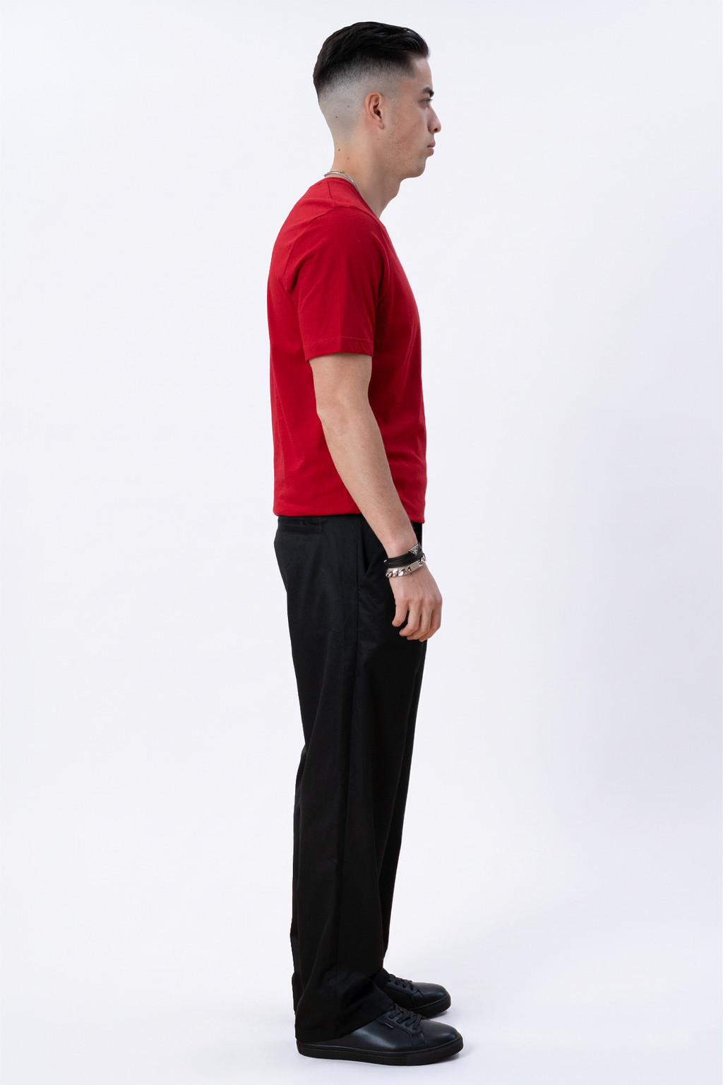 Basic T-shirt scollo a V - Rossa