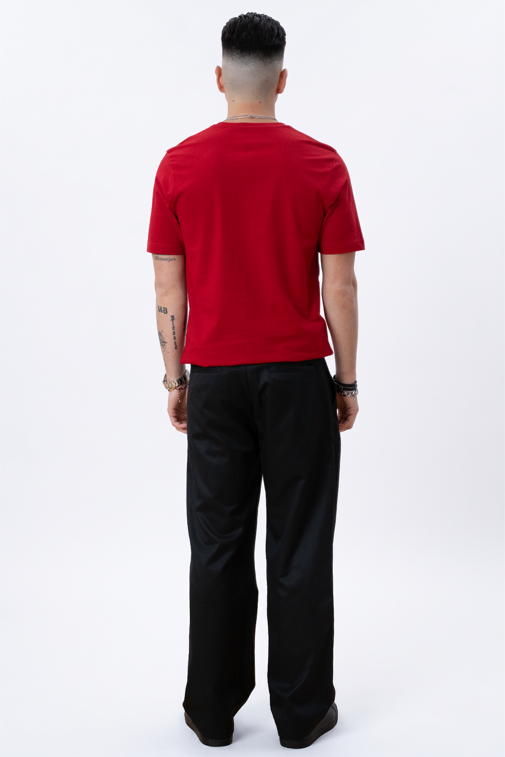 Basic T-shirt scollo a V - Rossa