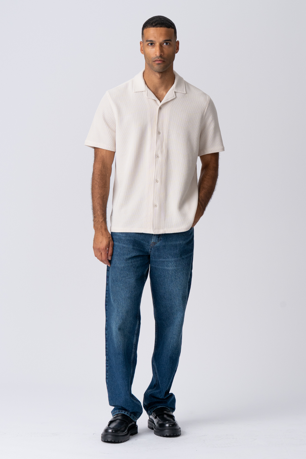 Camicia a maglia - beige