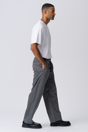 Abito ampio a pieghe Pants - Grigio chiaro