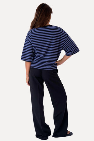 Maglietta Zoe- Nero/Blu denim