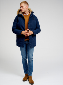 Classic Long Parka Giacca - Navy