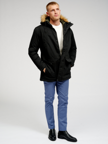 Giacca classica lunga parka - nero