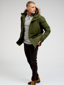 Giacca classica lunga parka - verde scuro