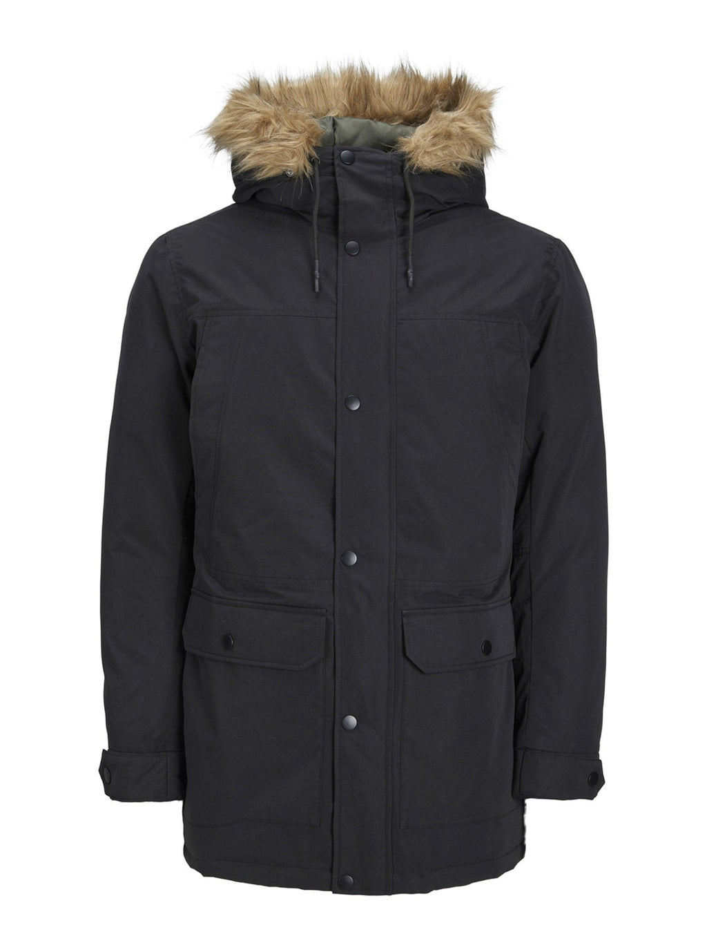 Classic Long Parka Jacket - Black