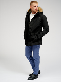 Giacca classica lunga parka - nero