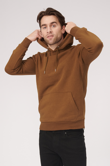 Sweat di base con cappuccio - Brown