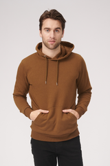 Sweat di base con cappuccio - Brown