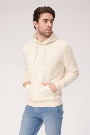 Sweat di base con cappuccio - Beige leggero