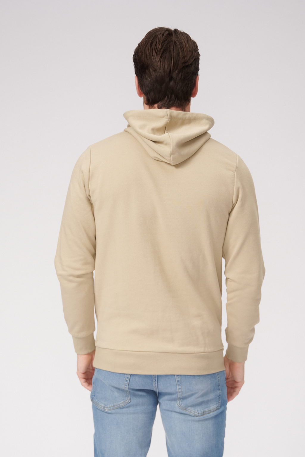 Sweat di base con cappuccio - beige scuro