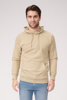 Sweat di base con cappuccio - beige scuro