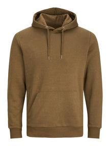 Sweat di base con cappuccio - Brown