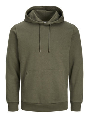 Sweat di base con cappuccio - verde scuro