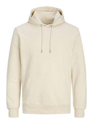 Sweat di base con cappuccio - Beige leggero