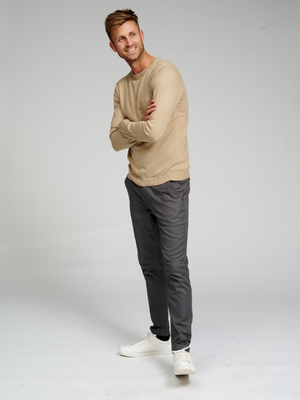 CreWneck di base in maglia - beige