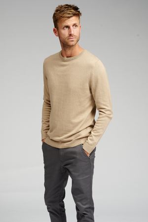 CreWneck di base in maglia - beige