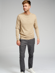 Basic Knit Crewneck - Beige