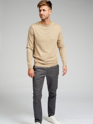 CreWneck di base in maglia - beige