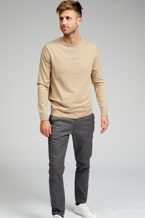 CreWneck di base in maglia - beige