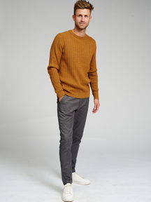 Cable Knit Crewneck - Marrone chiaro