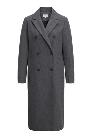 Classico cappotto di lana - melange grigio scuro