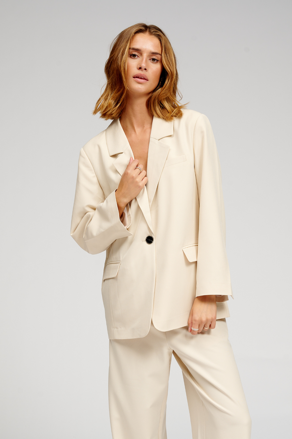 Blazer di grandi dimensioni - beige