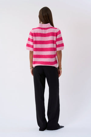 Alba Polo Knit - Pink/Fuxia
