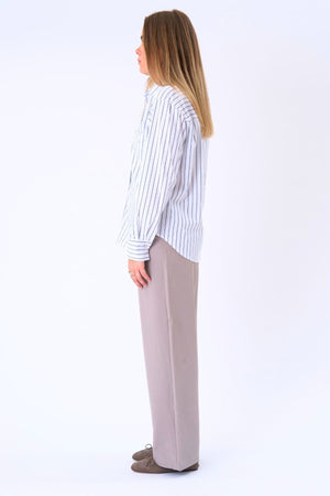 Thalia Striped Shirt - White