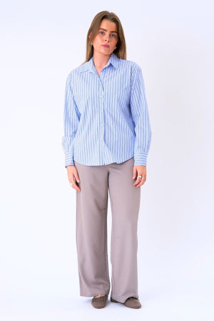 Thalia Striped Shirt - Light Blue