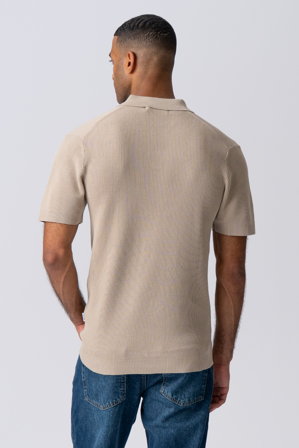 George Knitted Polo - Beige