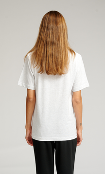 T -shirt oversize - Melange grigio chiaro