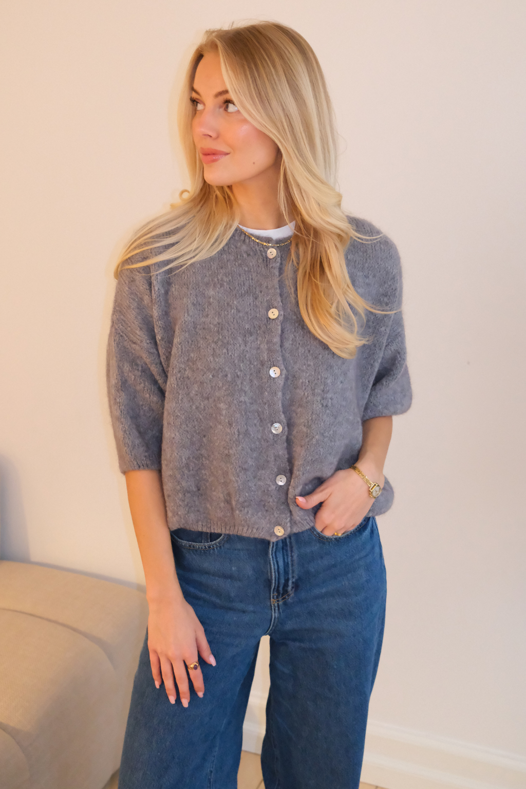 Maglia a maniche corte Mary - Grigio