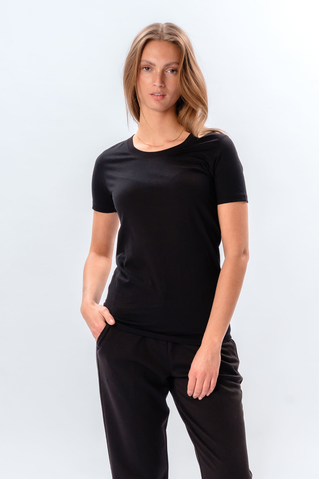 T -shirt aderente - nero