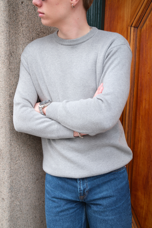 Maglione a maglia da equipaggiamento - grigio chiaro