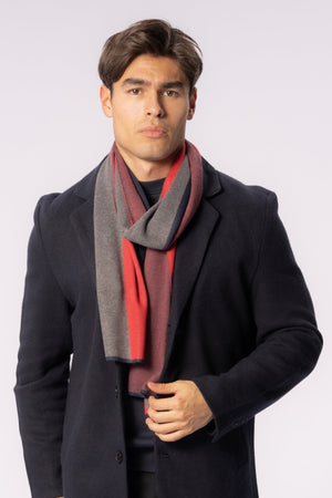SCARF - rosso / bianco / blu - uomini